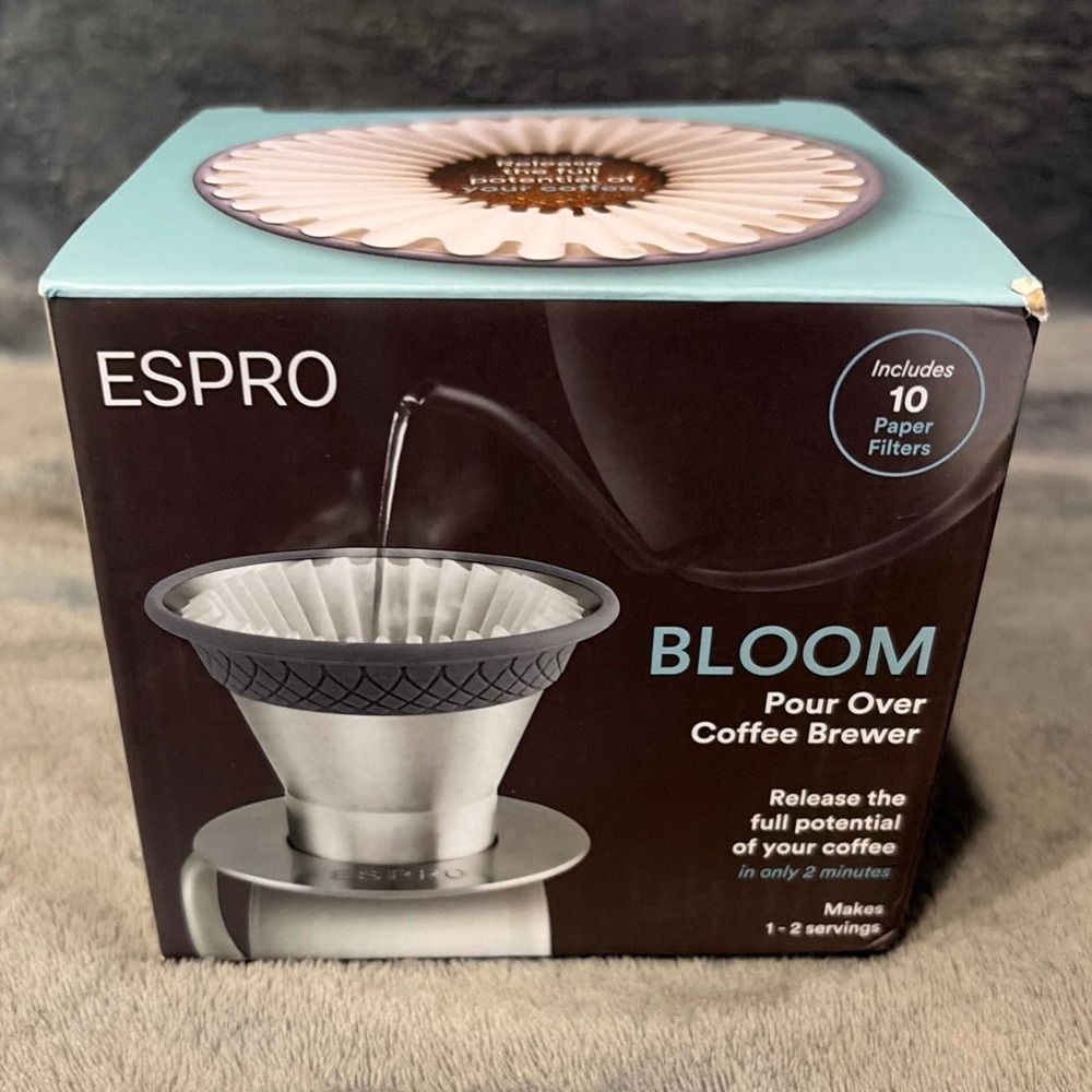 ESPRO Bloom Pour Over Coffee Brewer Stainless Steel Micro-Filter 1-2 Servings